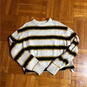 MNML Black and Yellow Striped Women's Sweater